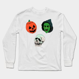 Silver Shamrock Mask Set Long Sleeve T-Shirt